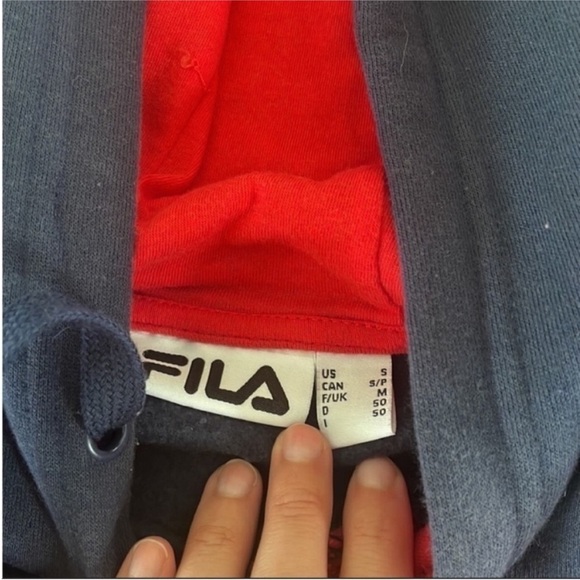 Fila Size Small Blue Activewear Hooded Sweatshirt. - Picture 5 of 6